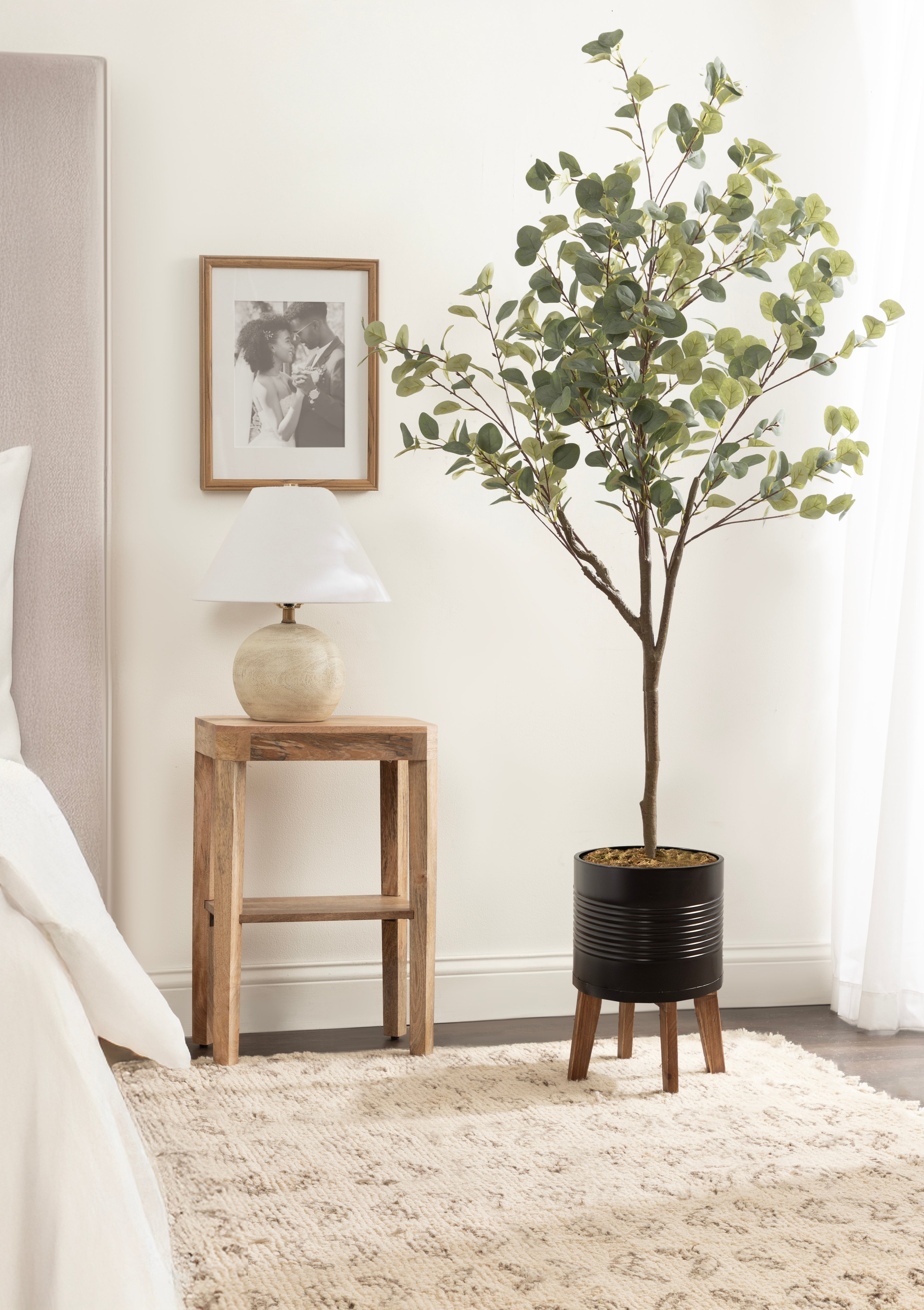 Faux Tree Black Rustic Brown 6.5' 8