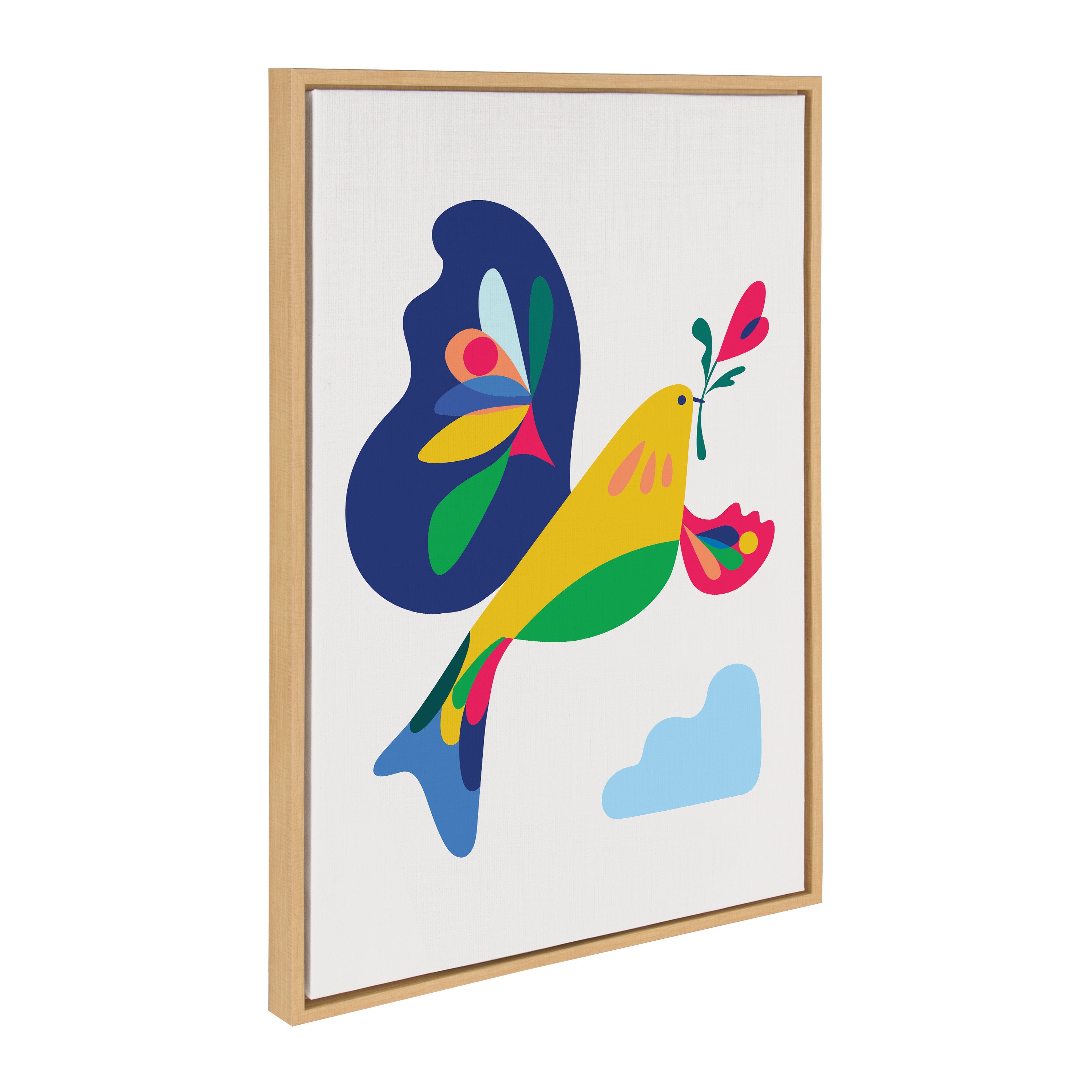 Sylvie Peace Dove Framed Canvas by Rachel Lee of My Dream Wall