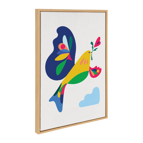 Sylvie Peace Dove Framed Canvas by Rachel Lee of My Dream Wall