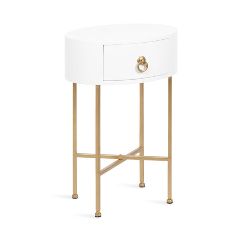 Decklyn Glam Oval Side Table