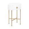 Decklyn Glam Oval Side Table