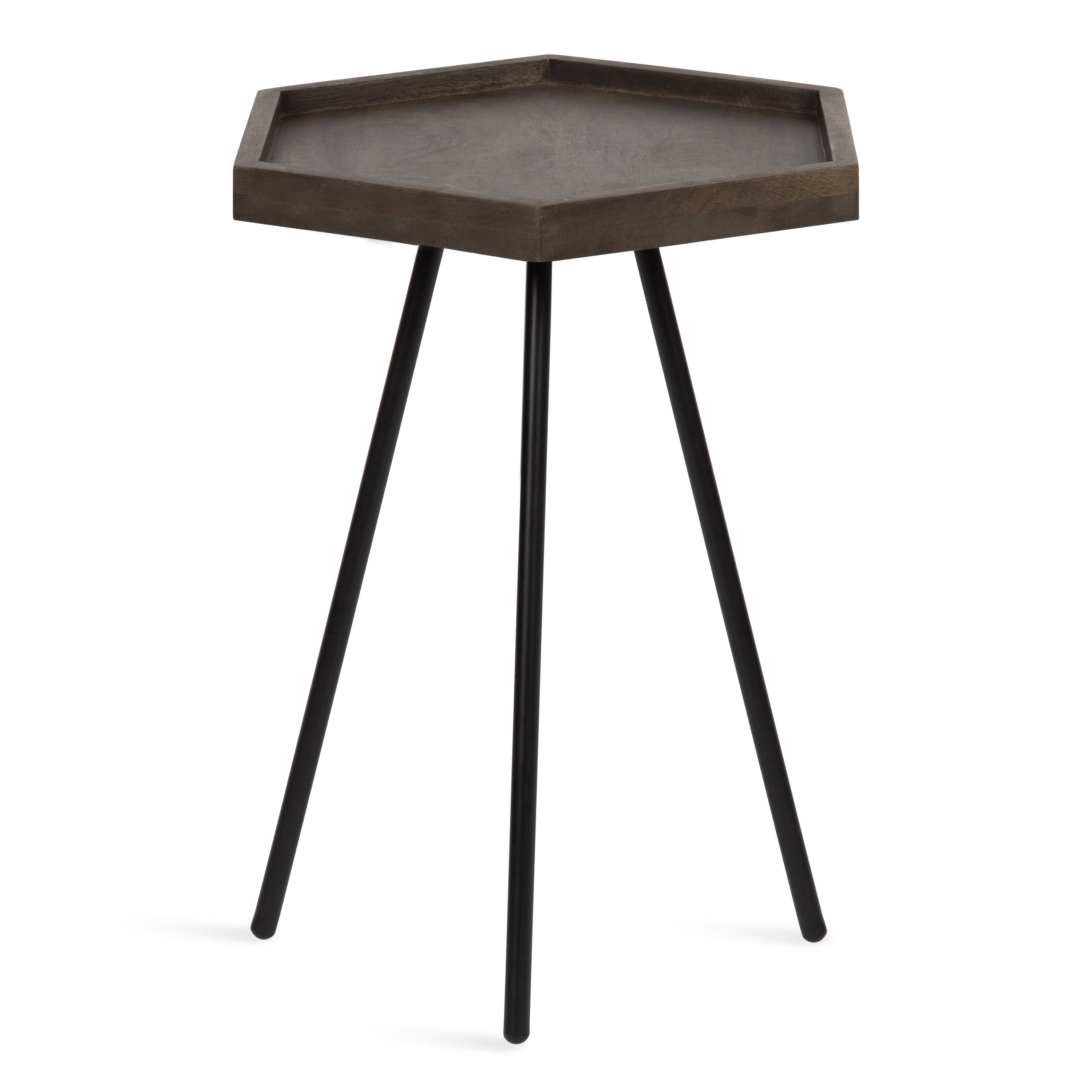 Side Table Gray Black 17x15x20 1