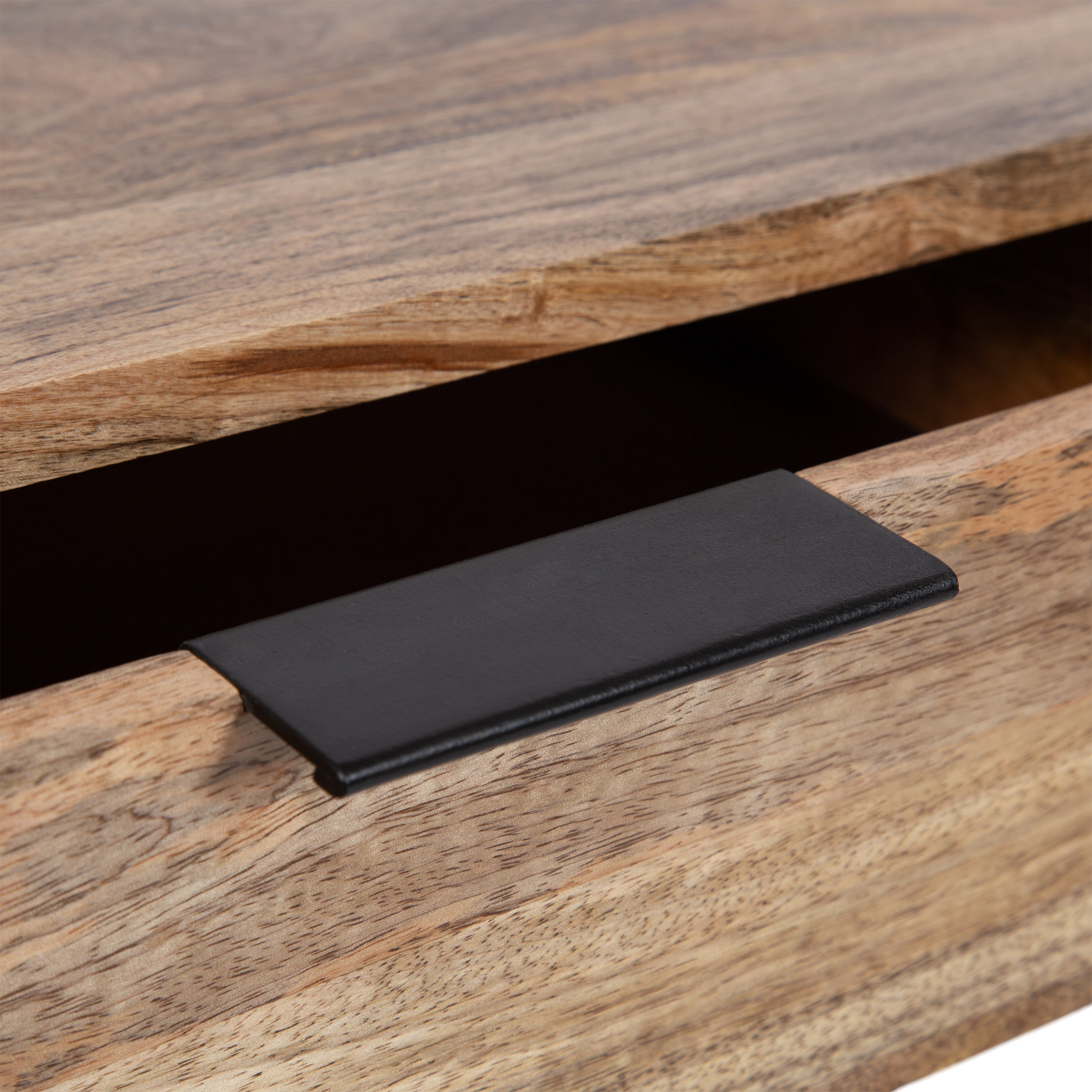 Console Table Natural Black 36x13x31 6
