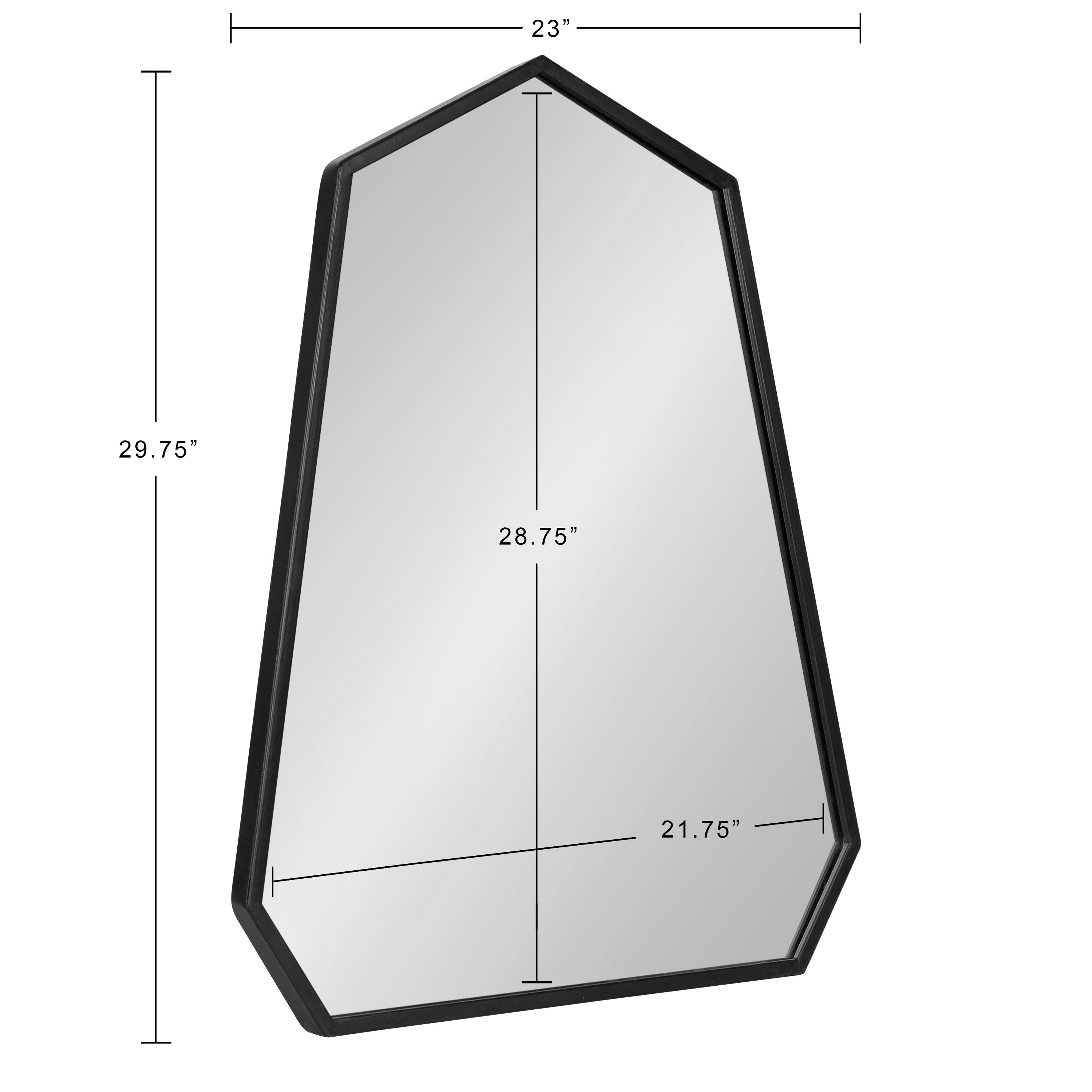 Irregular Mirror Black 23x30 5
