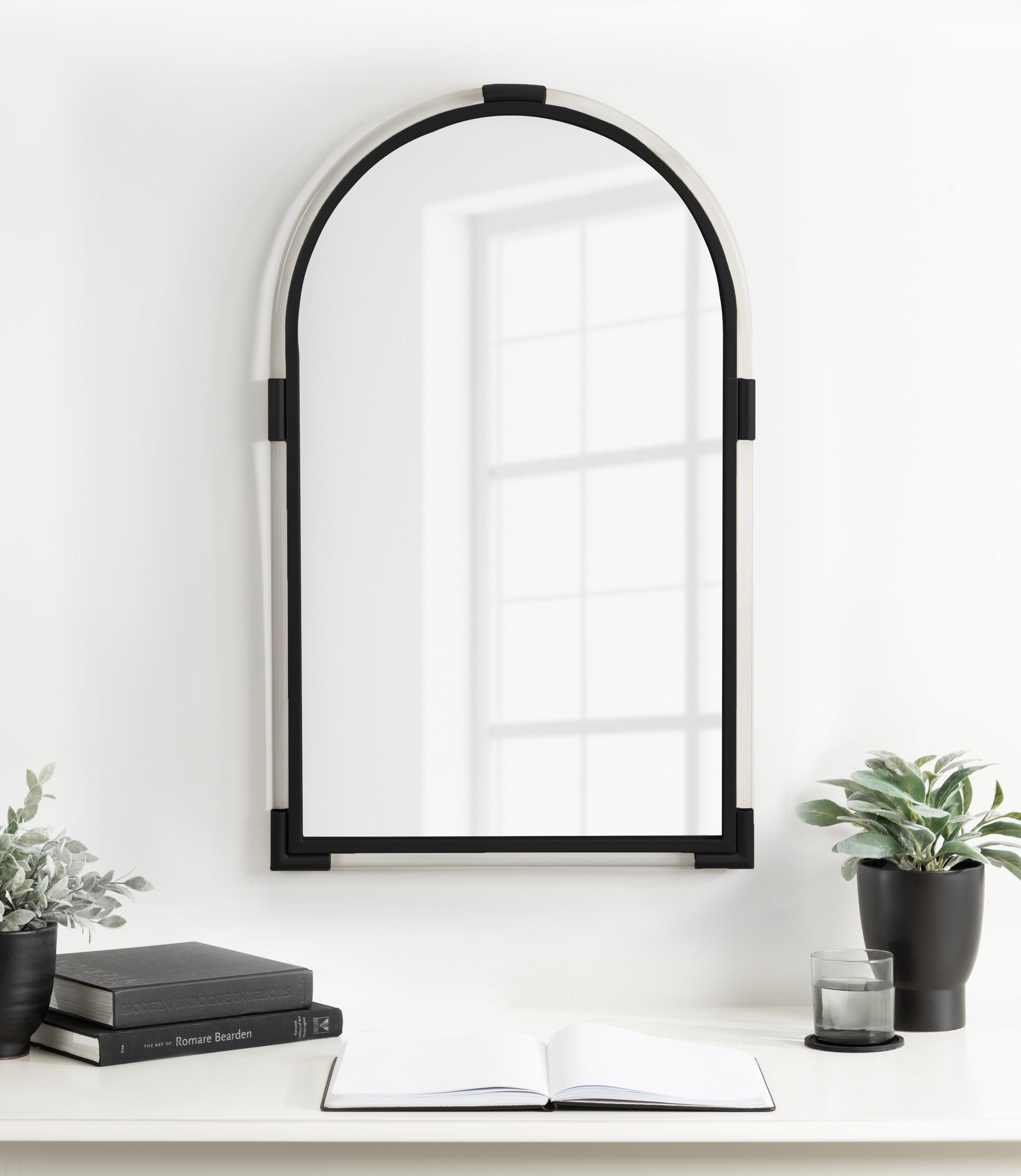 Arch Mirror Black 22x34 8