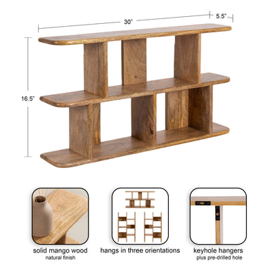 Accent Shelf Natural 30x17 2