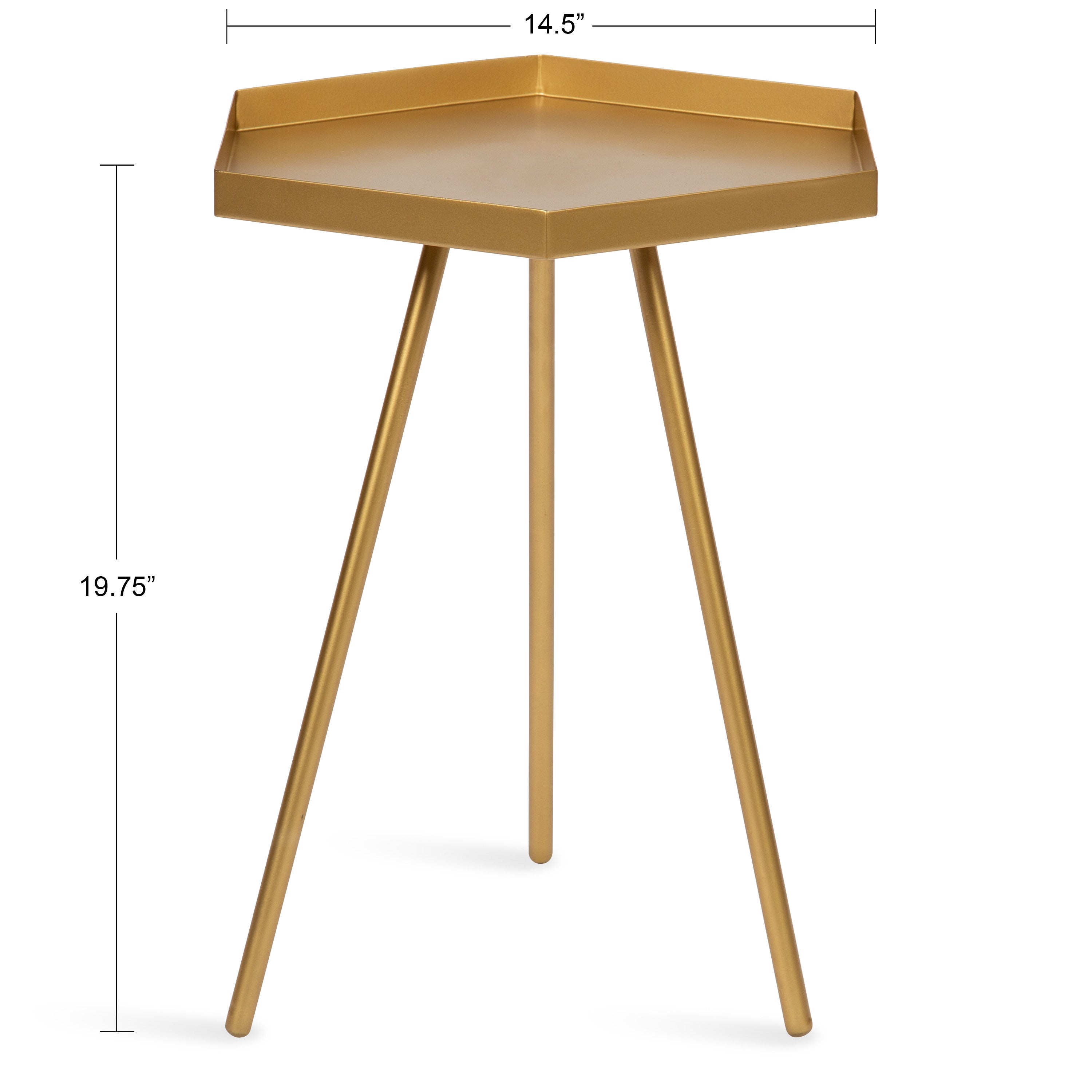 Side Table Gold 17x15x20 2