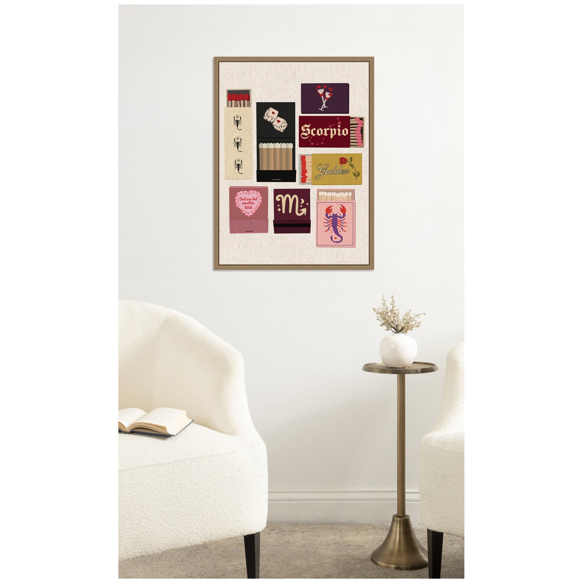 Scorpio Matchbooks by Megan Ryan Framed Canvas Wall Art Print