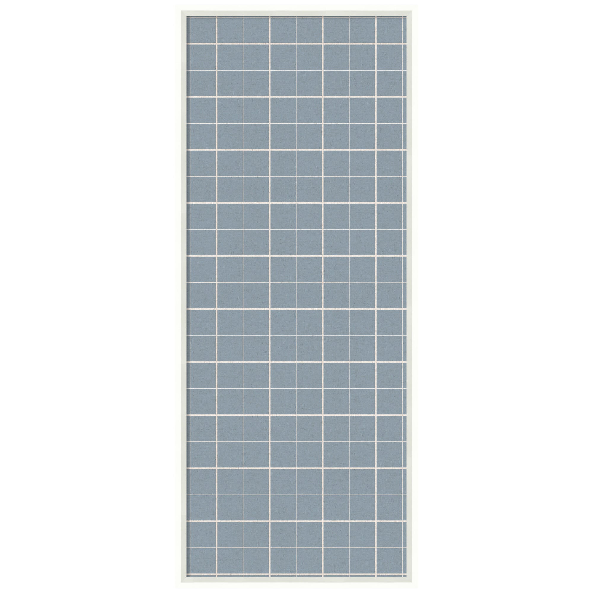Framed Fabric Pinboard Light Blue Plaid Wall Organization