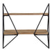 Accent Shelf Rustic Brown Black 2 Shelves 5