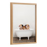 Blake Three Little Pigs in Vintage Bathtub Framed Printed Glass by Amy Peterson Art Studio