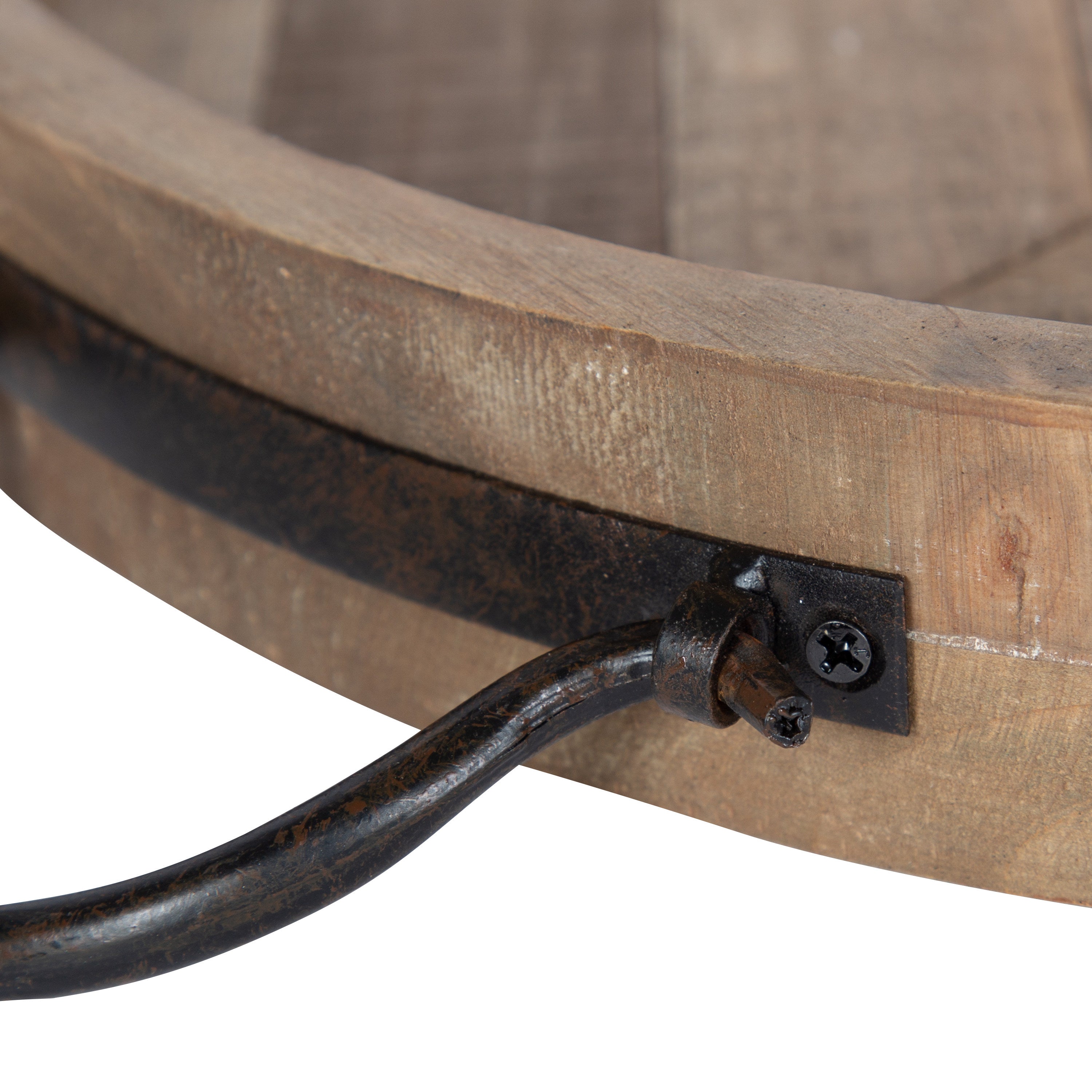 Single Tray Rustic Brown 18" Diameter 3