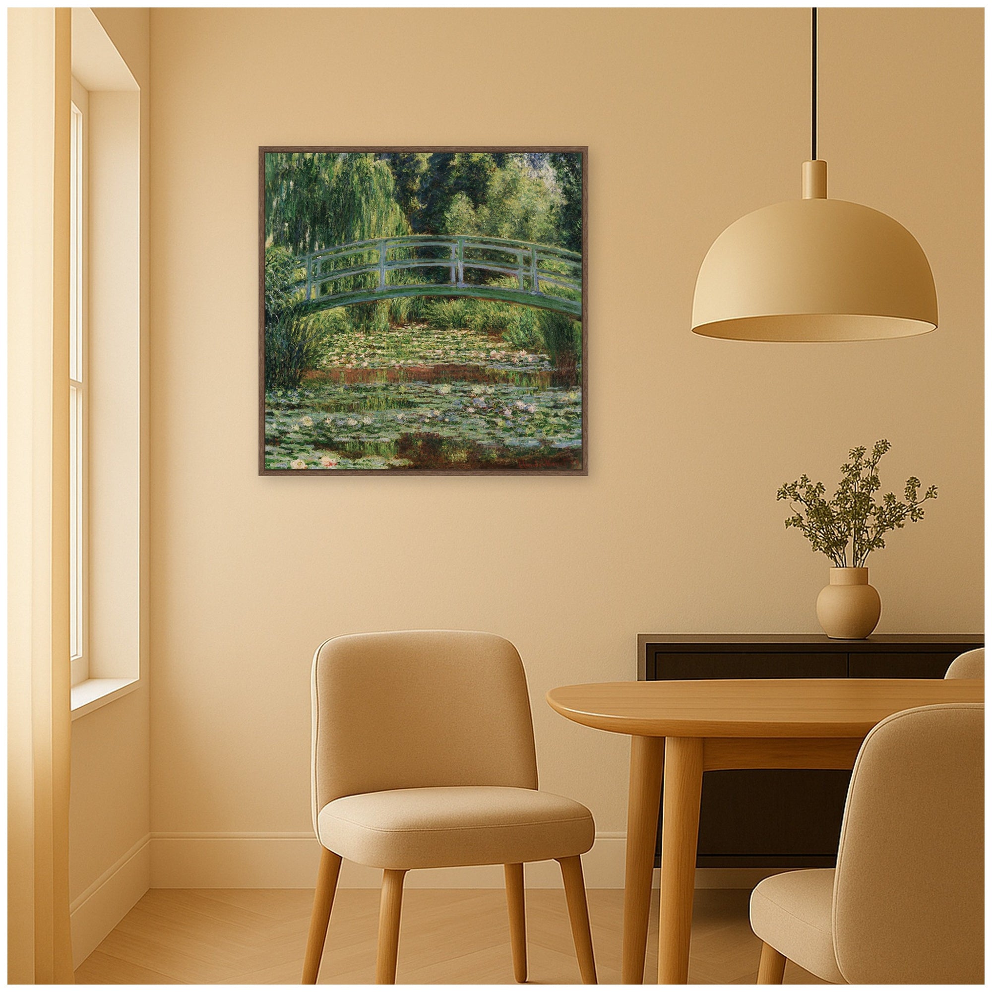 Framed Canvas 30x30 Sylvie Walnut 5