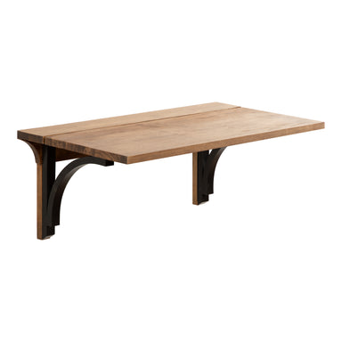 Wall Mounted Desk Rustic Brown Black 30x12x16 1