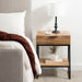 Side Table Natural Black 18x13x24 7