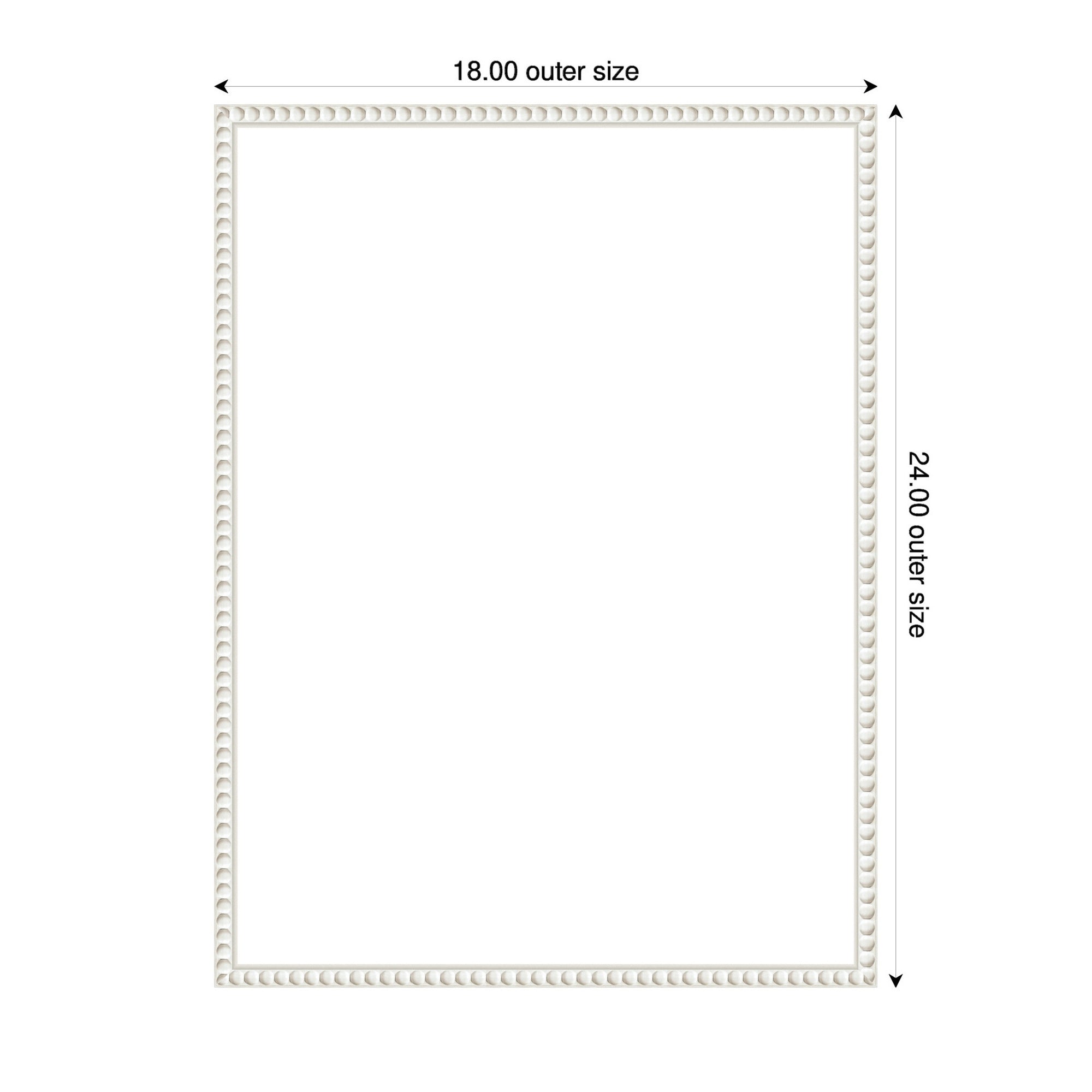 Art Set 3 Piece Set 18x24 Sylvie Beaded White 2