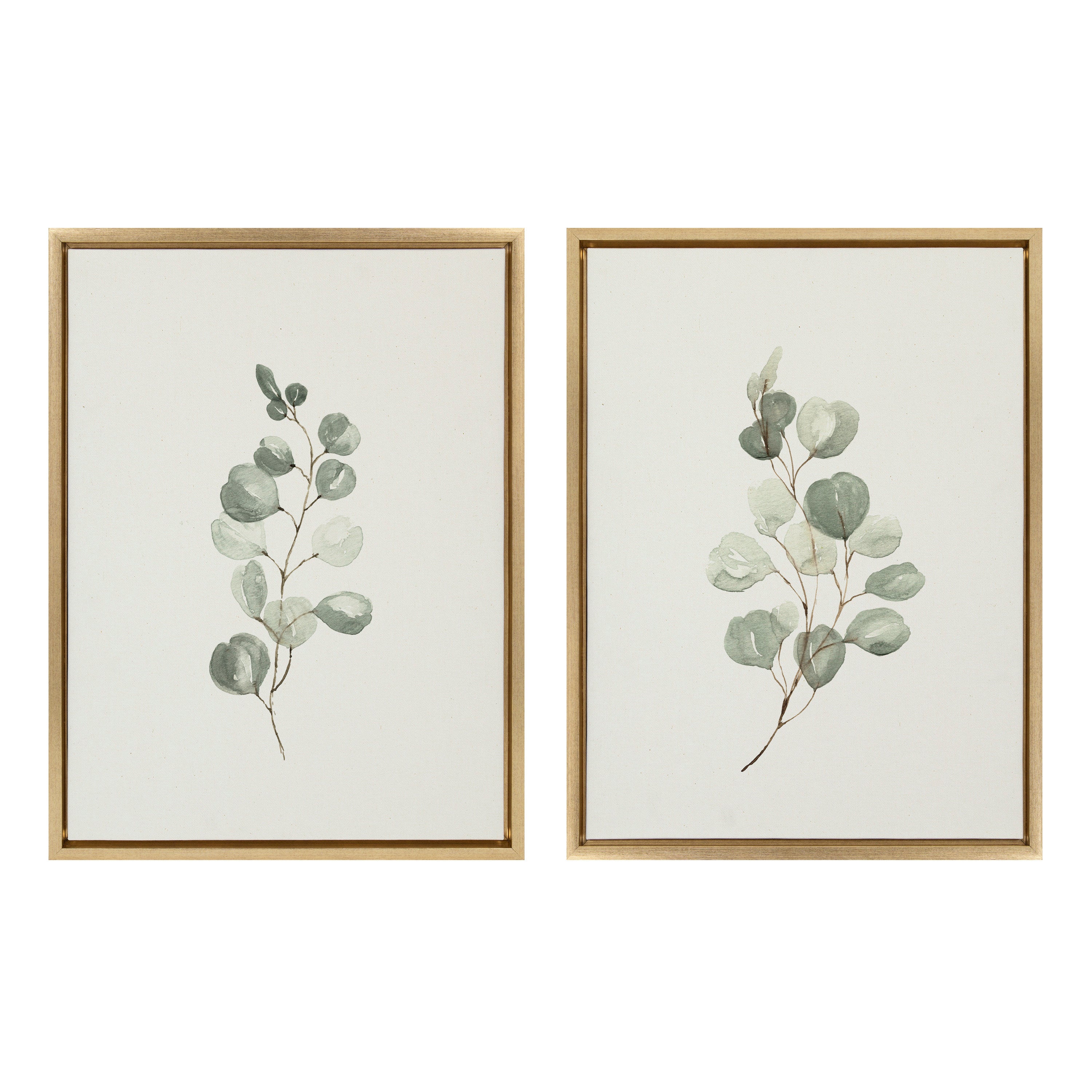 Sylvie Eucalyptus Framed Canvas Set by Maja Mitrovic of Makes My Day Happy