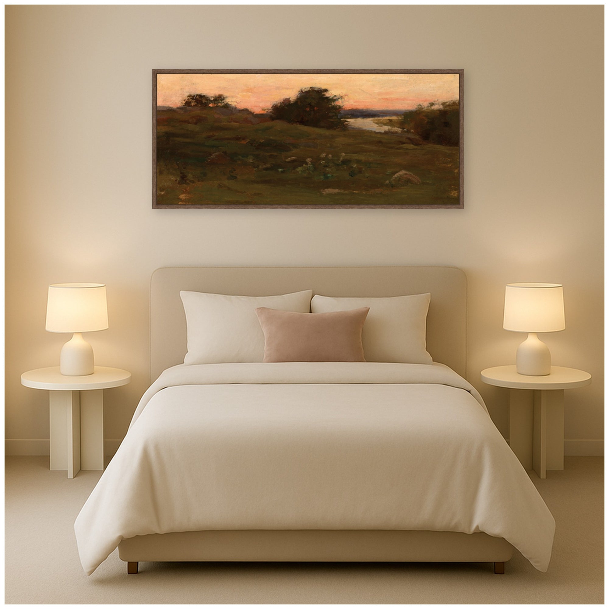 Framed Canvas 40x18 Sylvie Walnut 5