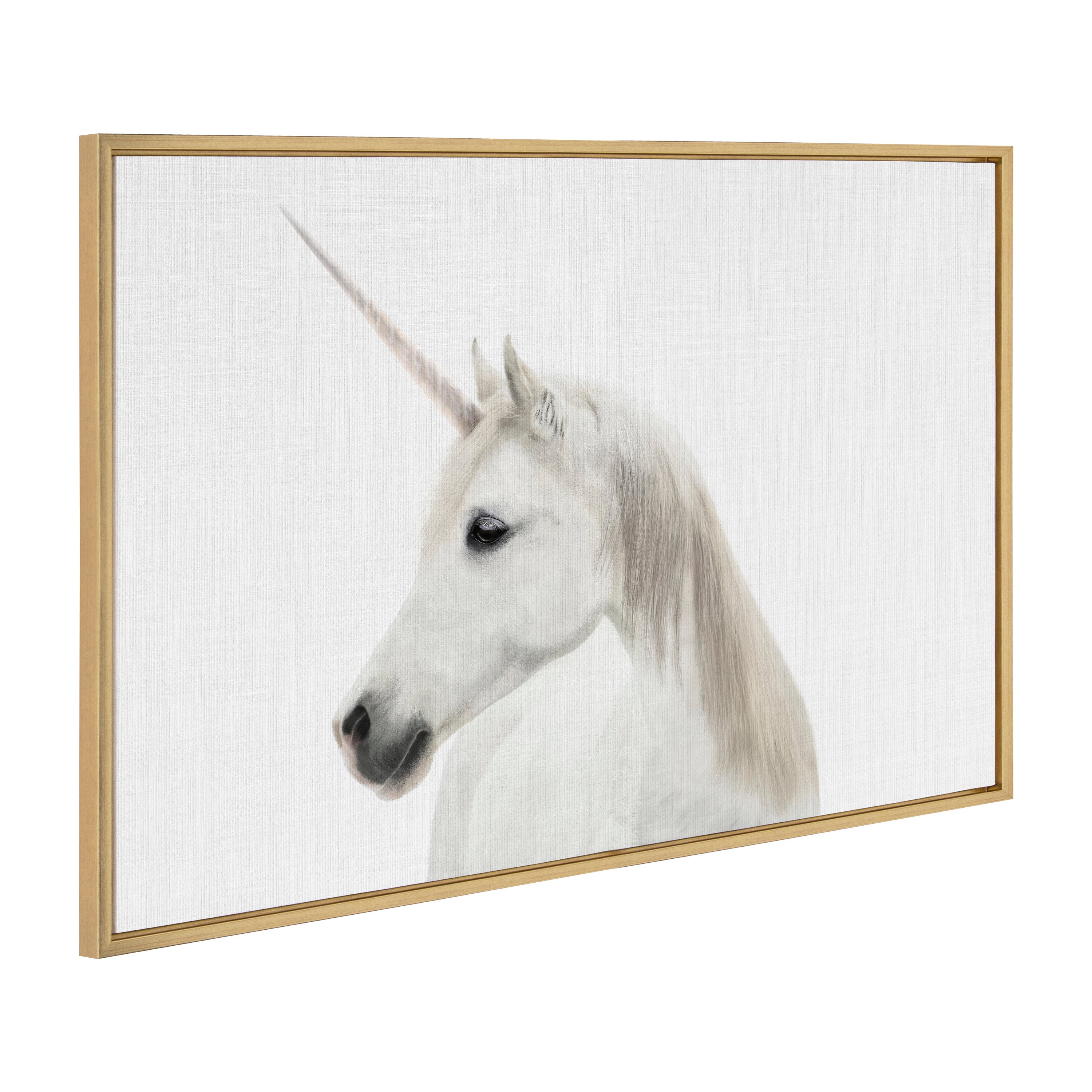 Sylvie Unicorn Framed Canvas by Simon Te of Tai Prints