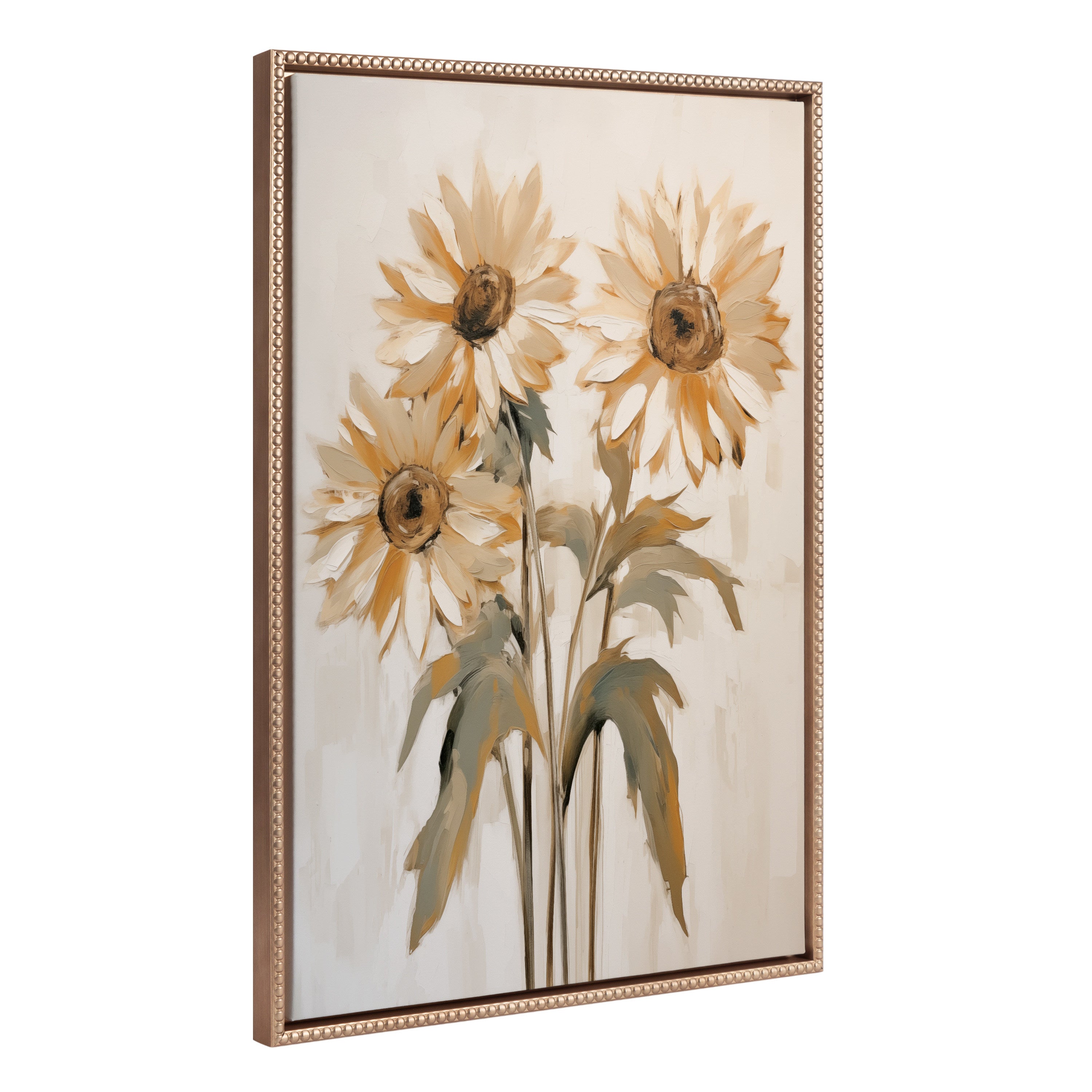 Framed Canvas 23x33 Sylvie Beaded Dark Gold 1