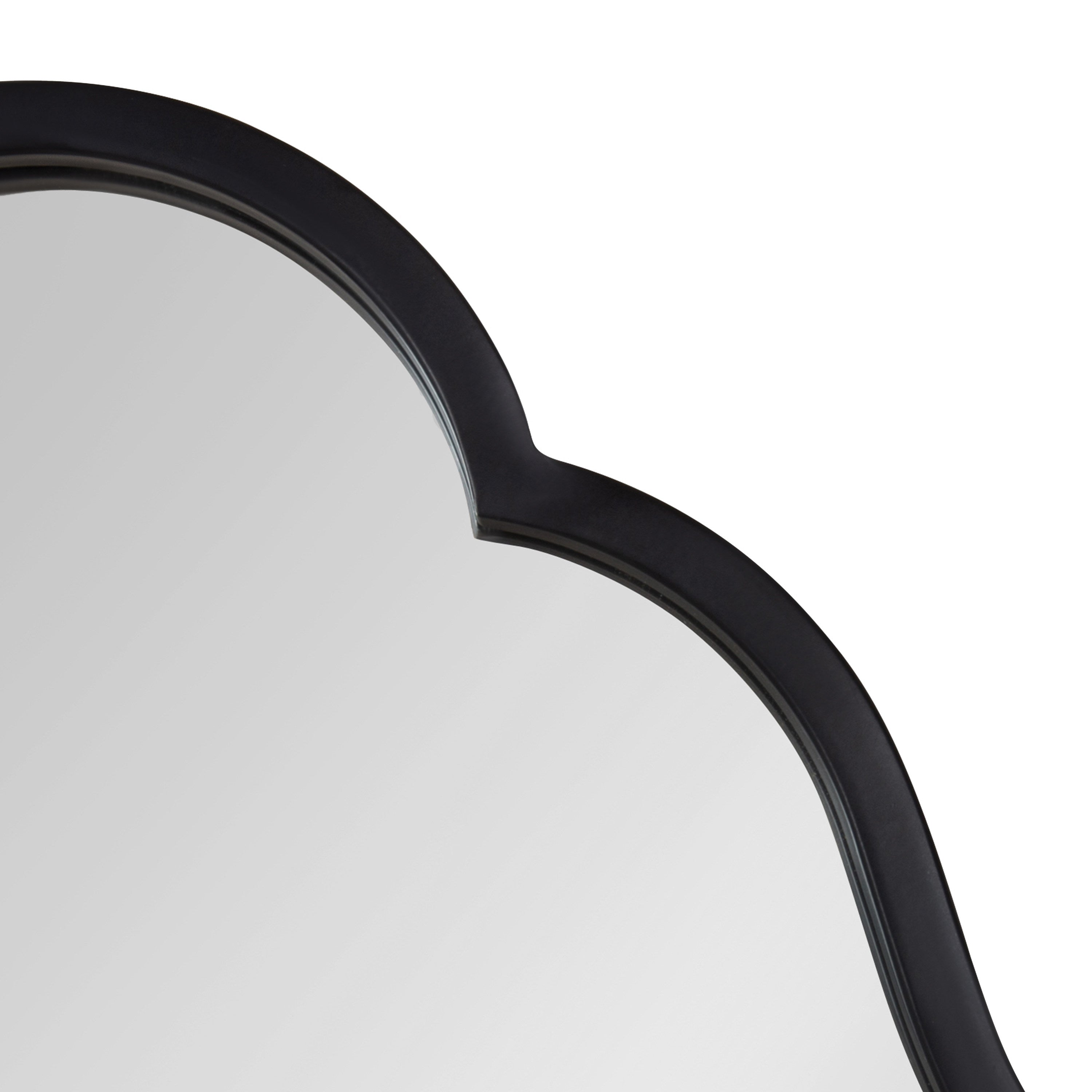 Scallop Mirror Black 18x24 3