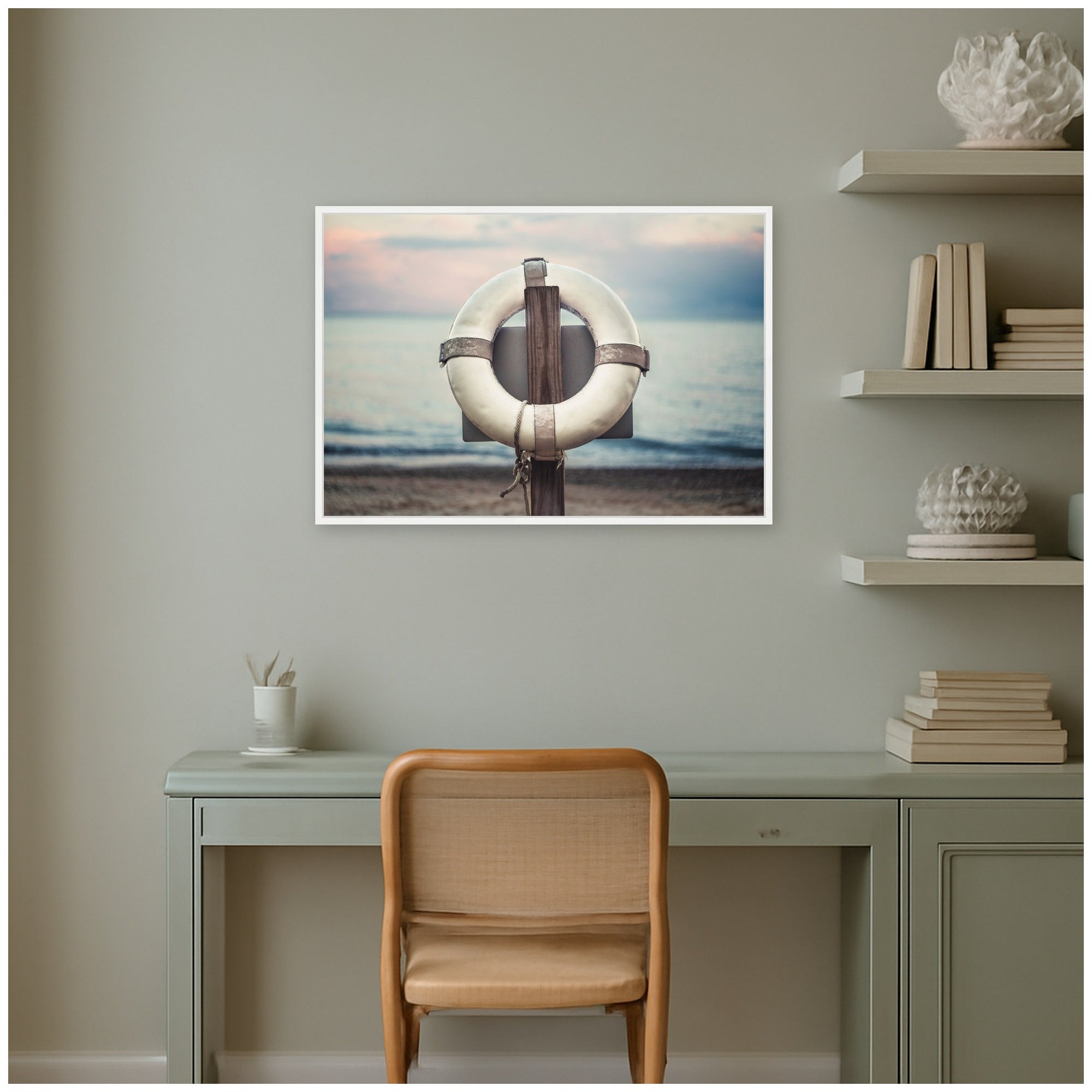 Framed Canvas 33x23 Sylvie White 7