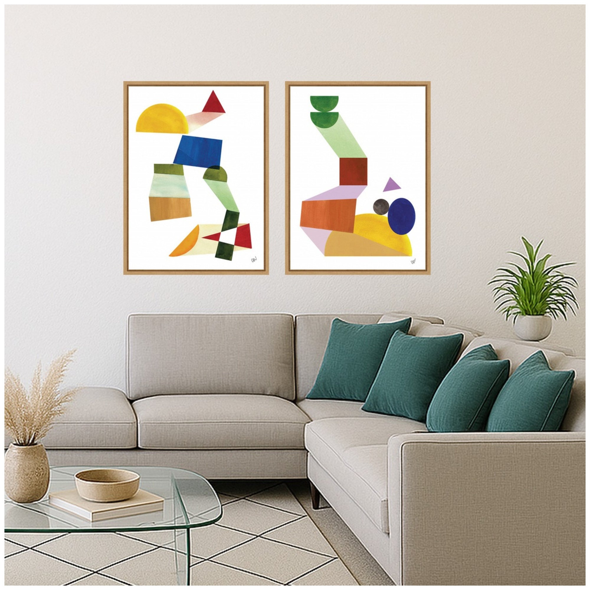 Art Set Sylvie Natural 2 Piece Set 18x24 6