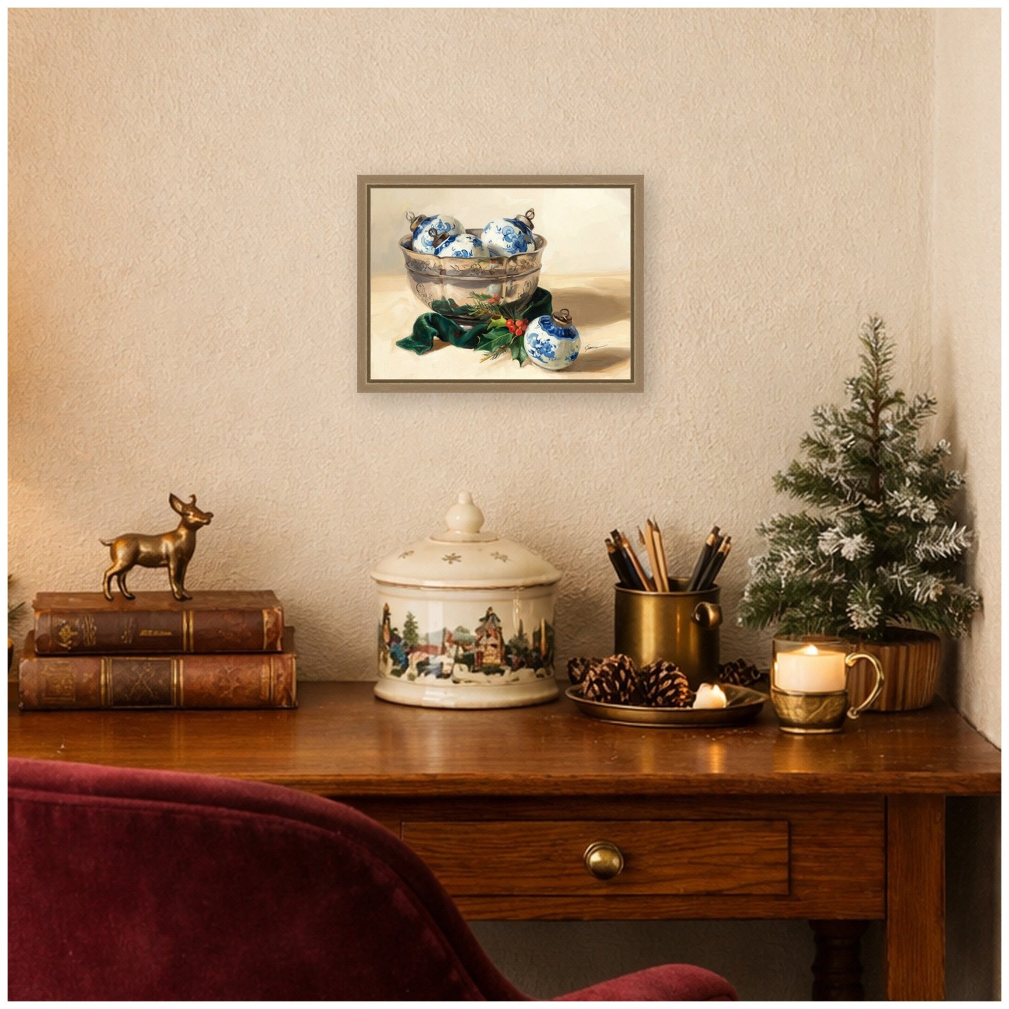 Framed Canvas Sylvie Dark Gold 13x10 6