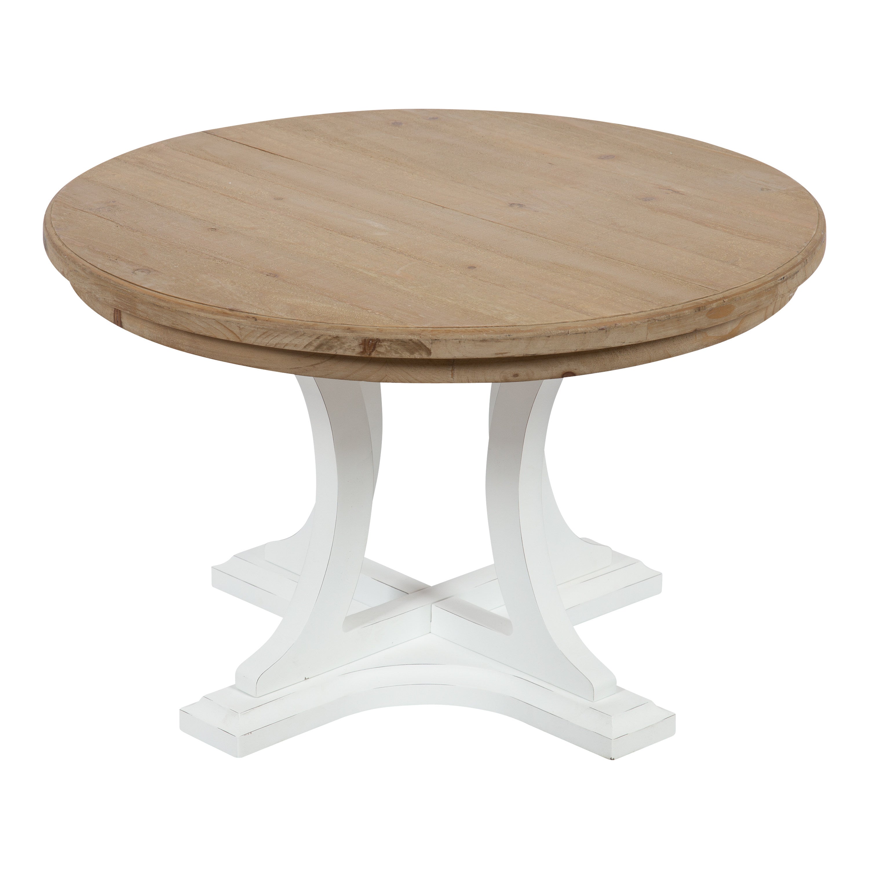 Coffee Table Rustic Brown White 28x28x18 3