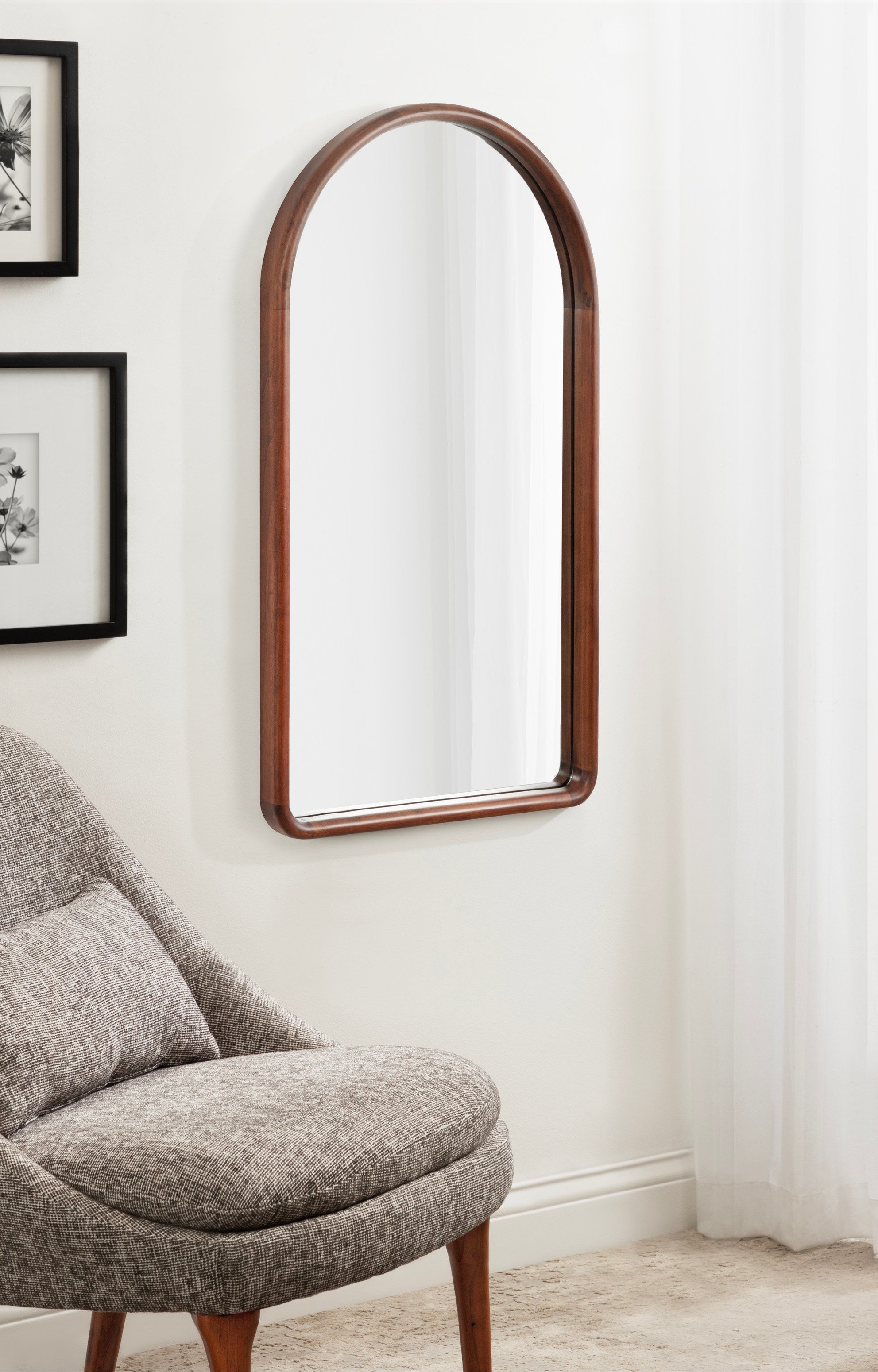 Arch Mirror Dark Brown 20x36 7