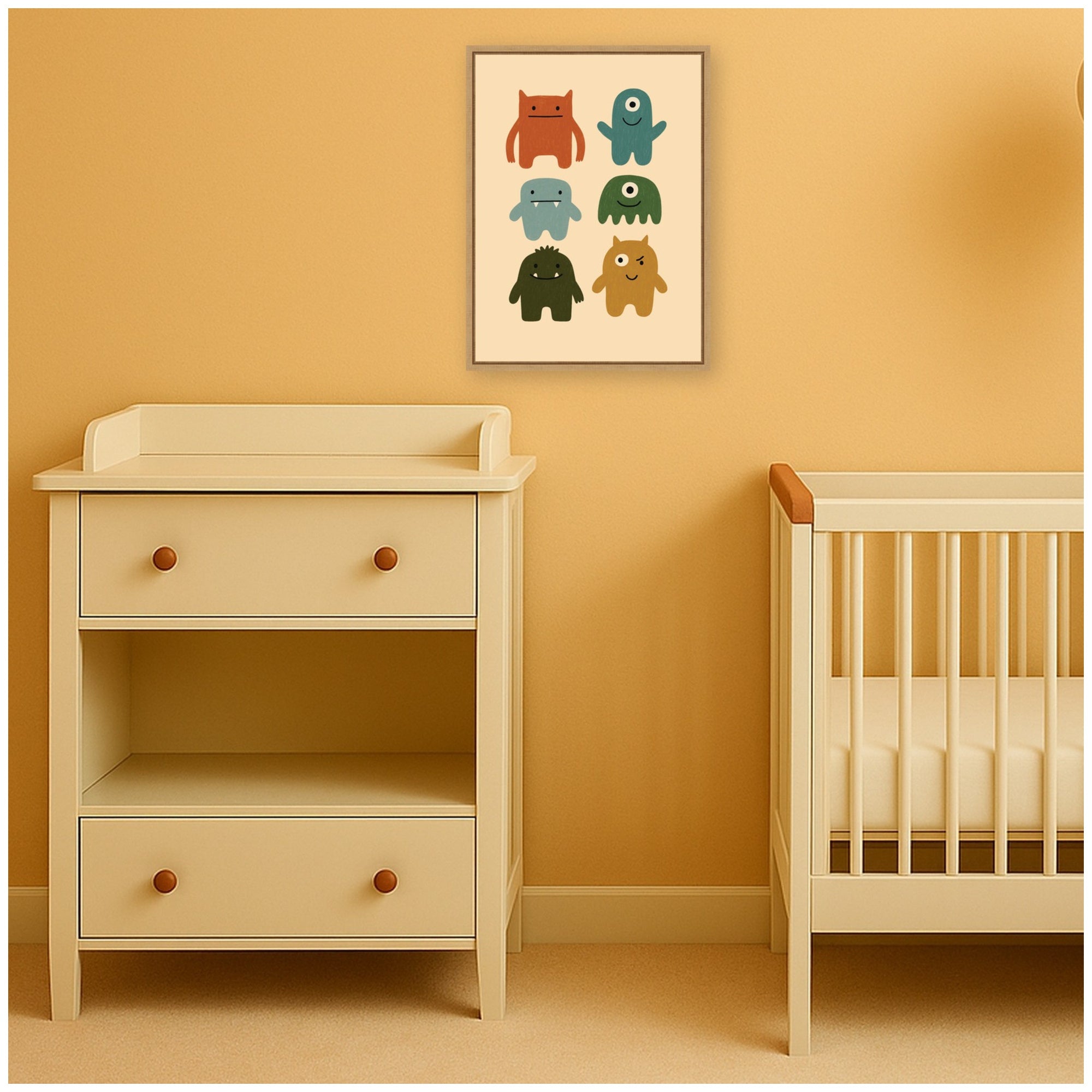 Monster Arts by Laura Moss Framed Canvas Wall Art Print