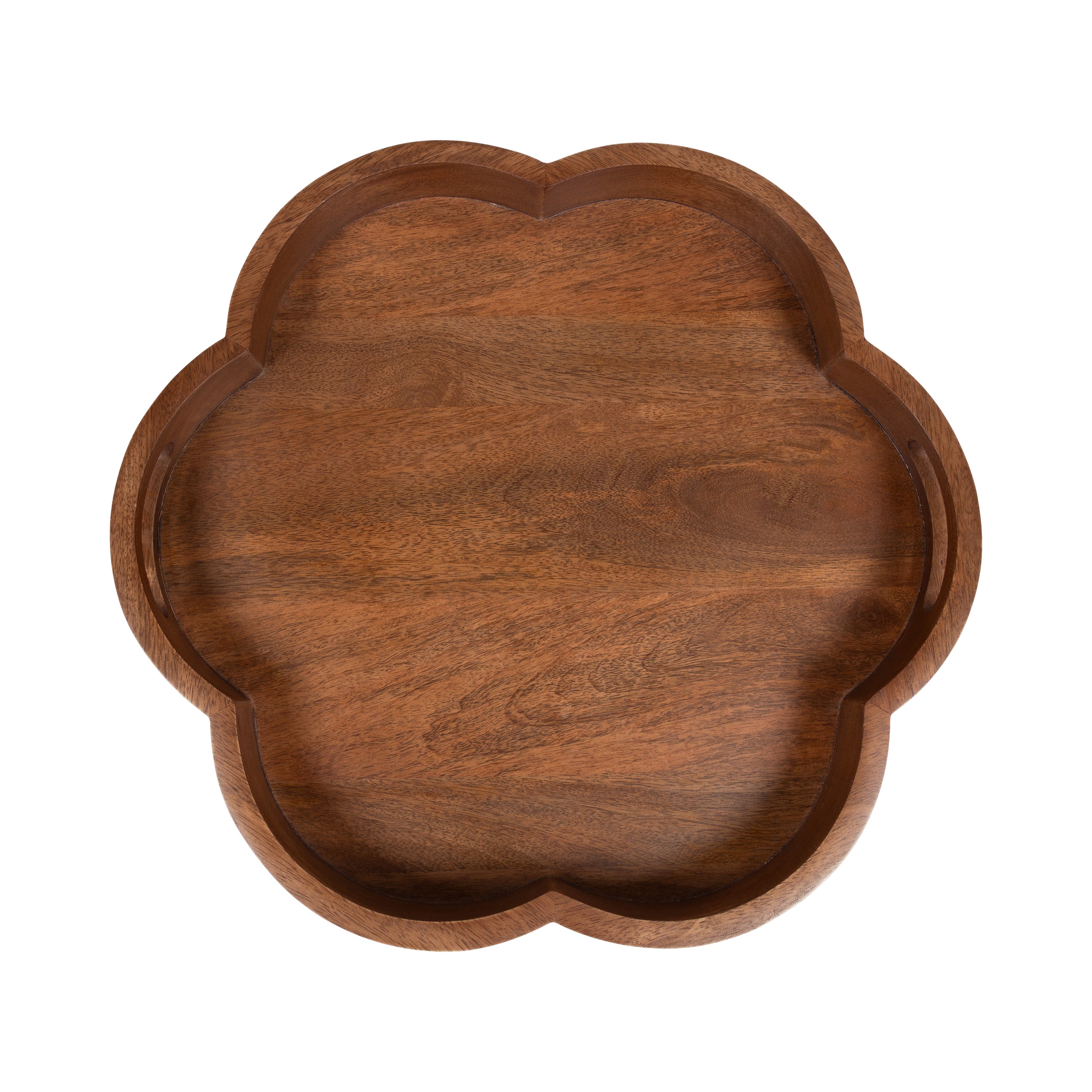 Single Tray 19" Diameter Walnut Brown 4