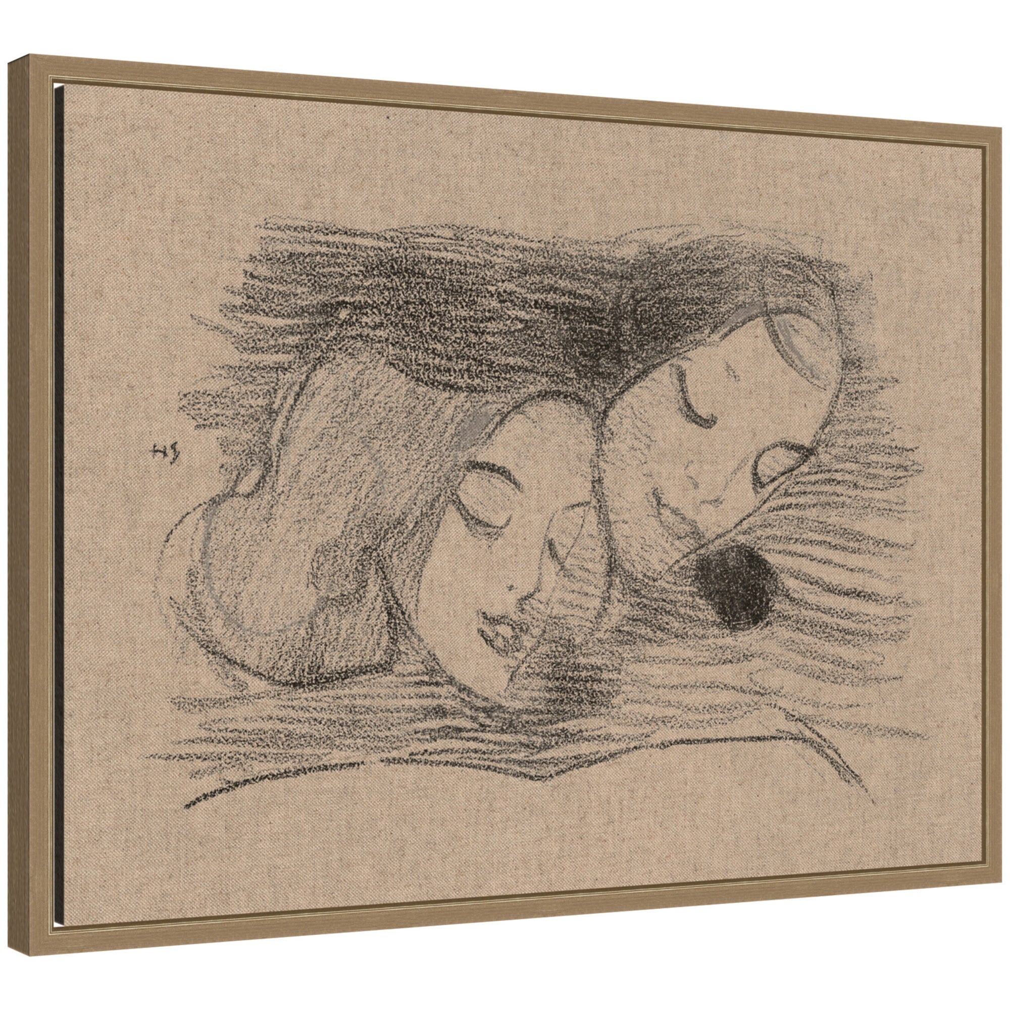 Framed Canvas 24x18 Sylvie Dark Gold 1