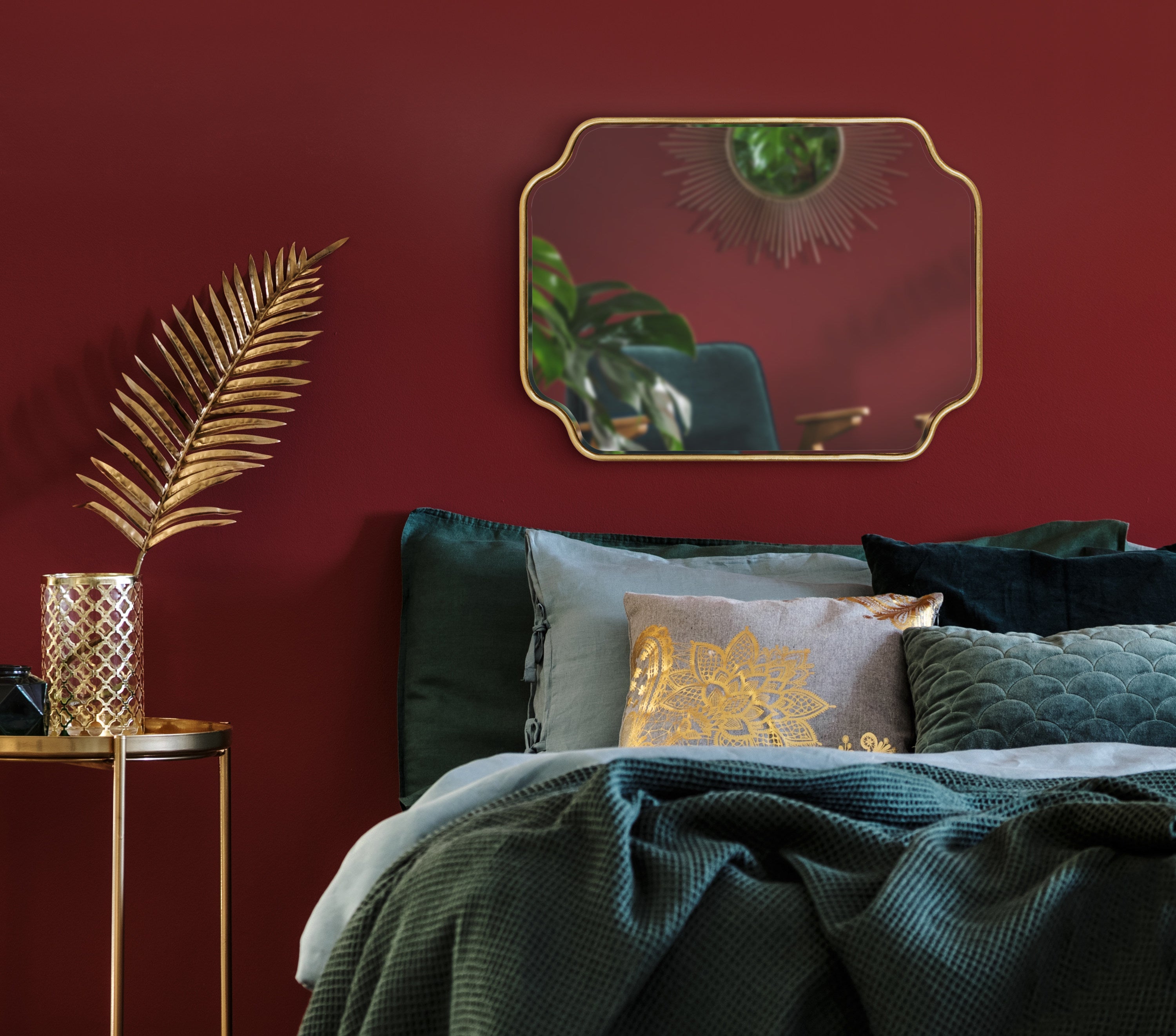 Scallop Mirror 18x24 Gold 7