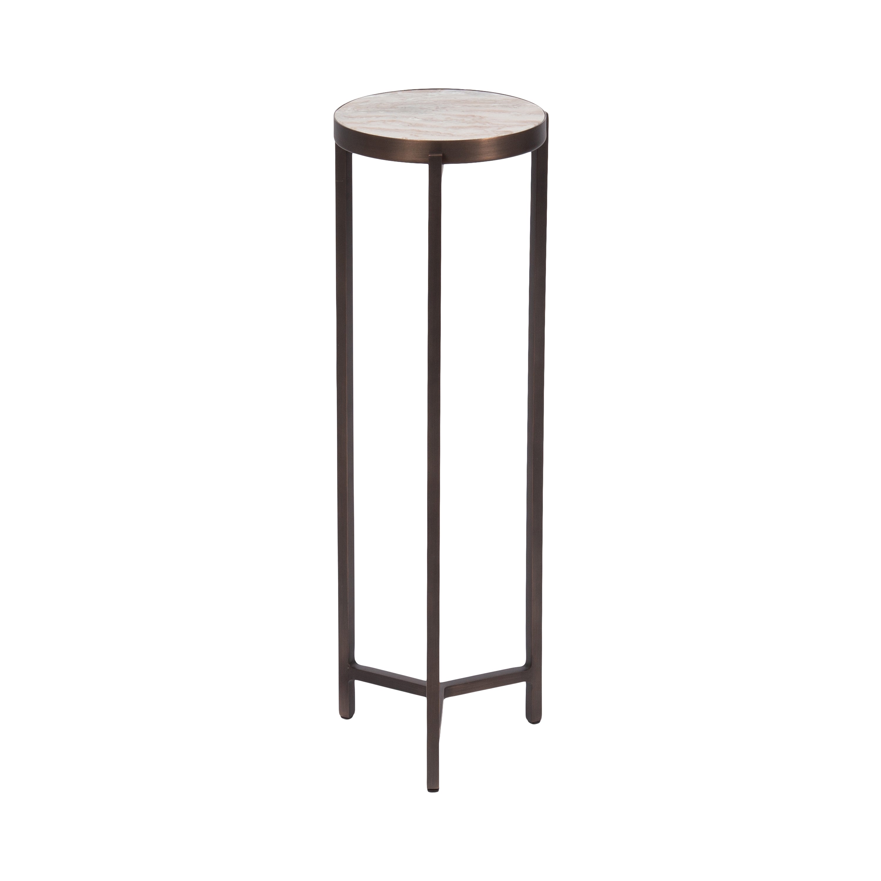 Drink Table Bronze Light Brown 9x9x23 5