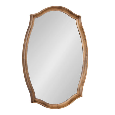 Scallop Mirror Rustic Brown 24x34 1