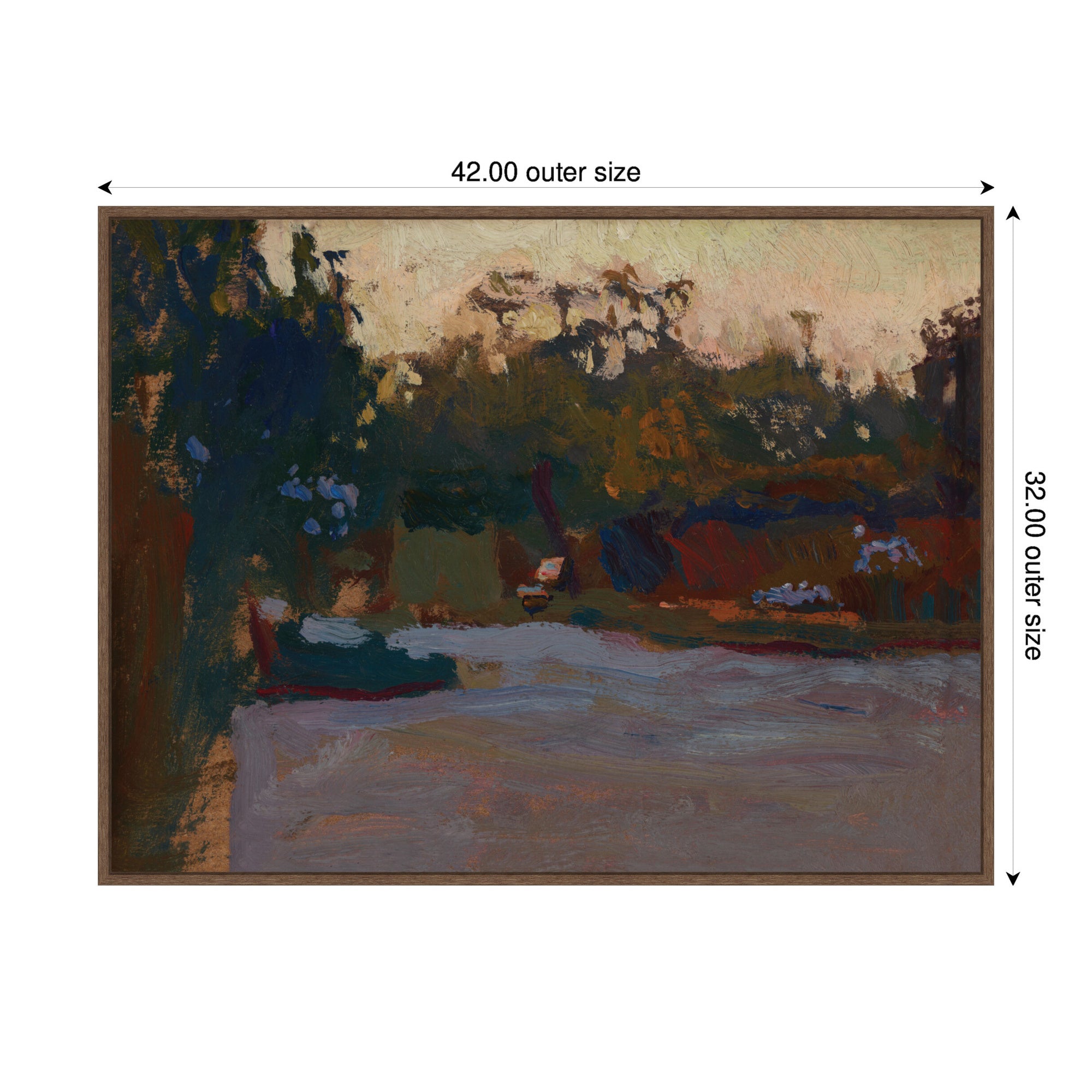 Framed Canvas 42x32 Sylvie Walnut 2
