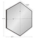 Hexagon Mirror Black 30x30 5