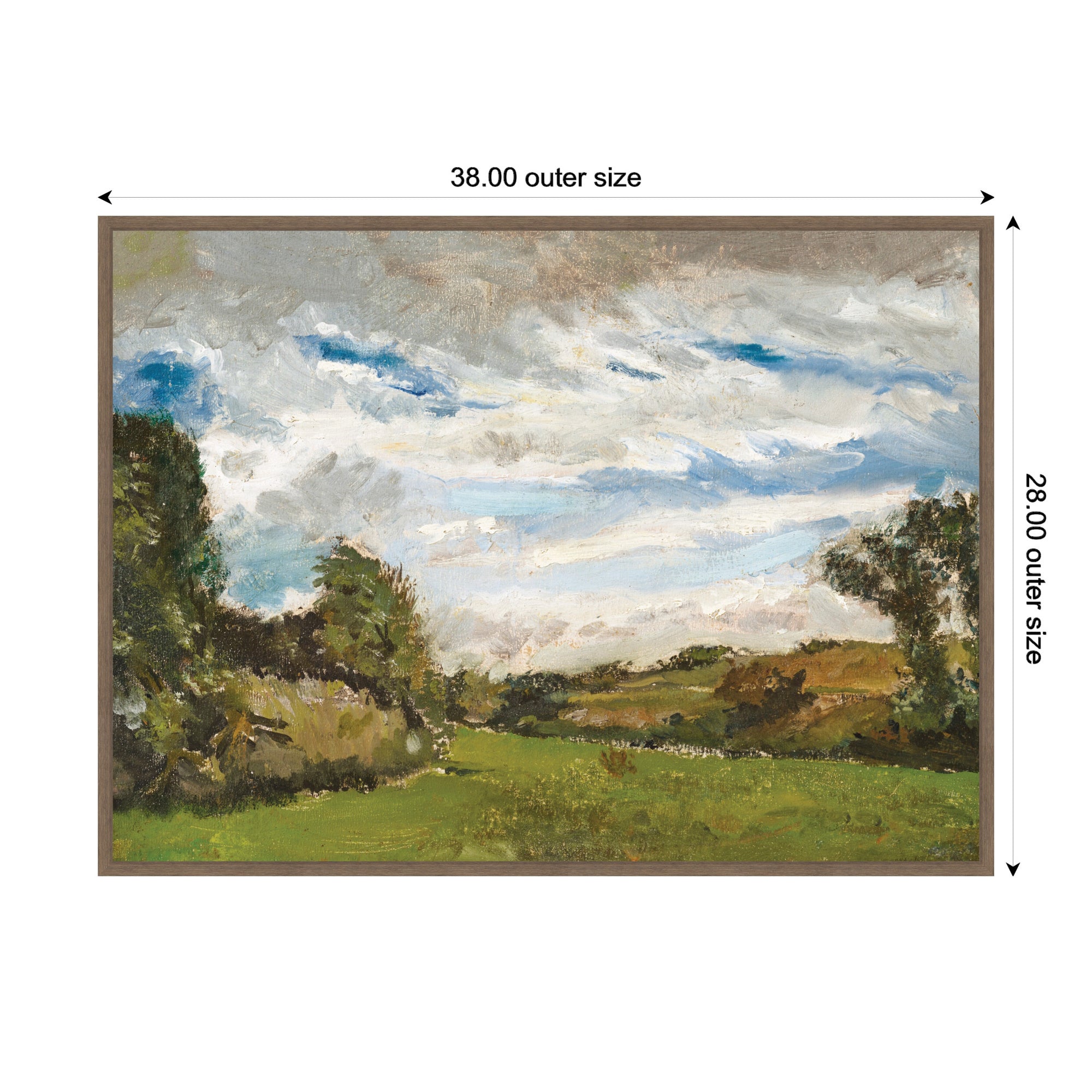 Framed Canvas 38 x 28 Sylvie Walnut 2