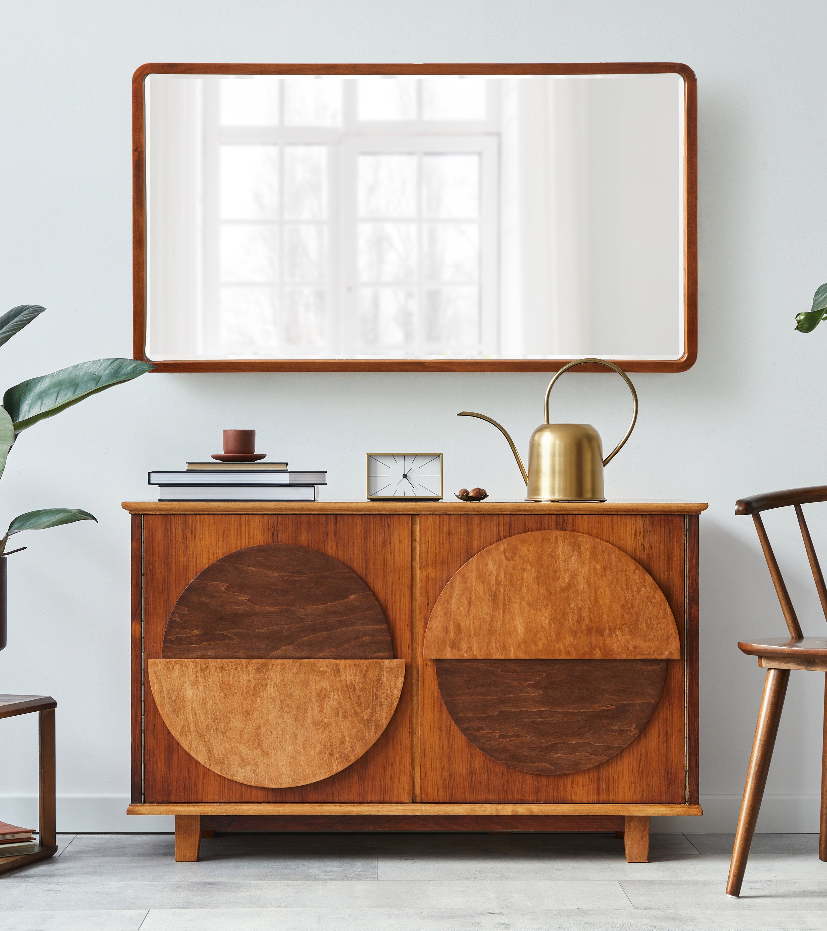 McLean Wood Radius Rectangle Wall Mirror