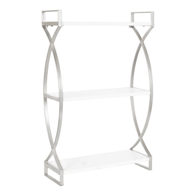 Accent Shelf 18x7x28 Silver White 1