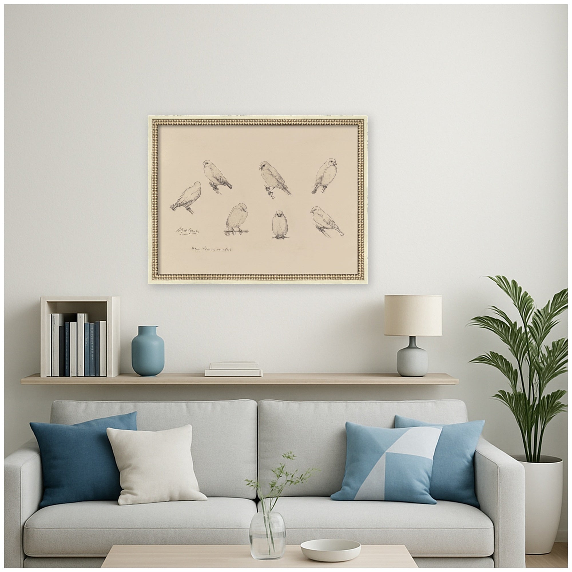 Mounted Canvas 26x20 Castellan Distressed White 6