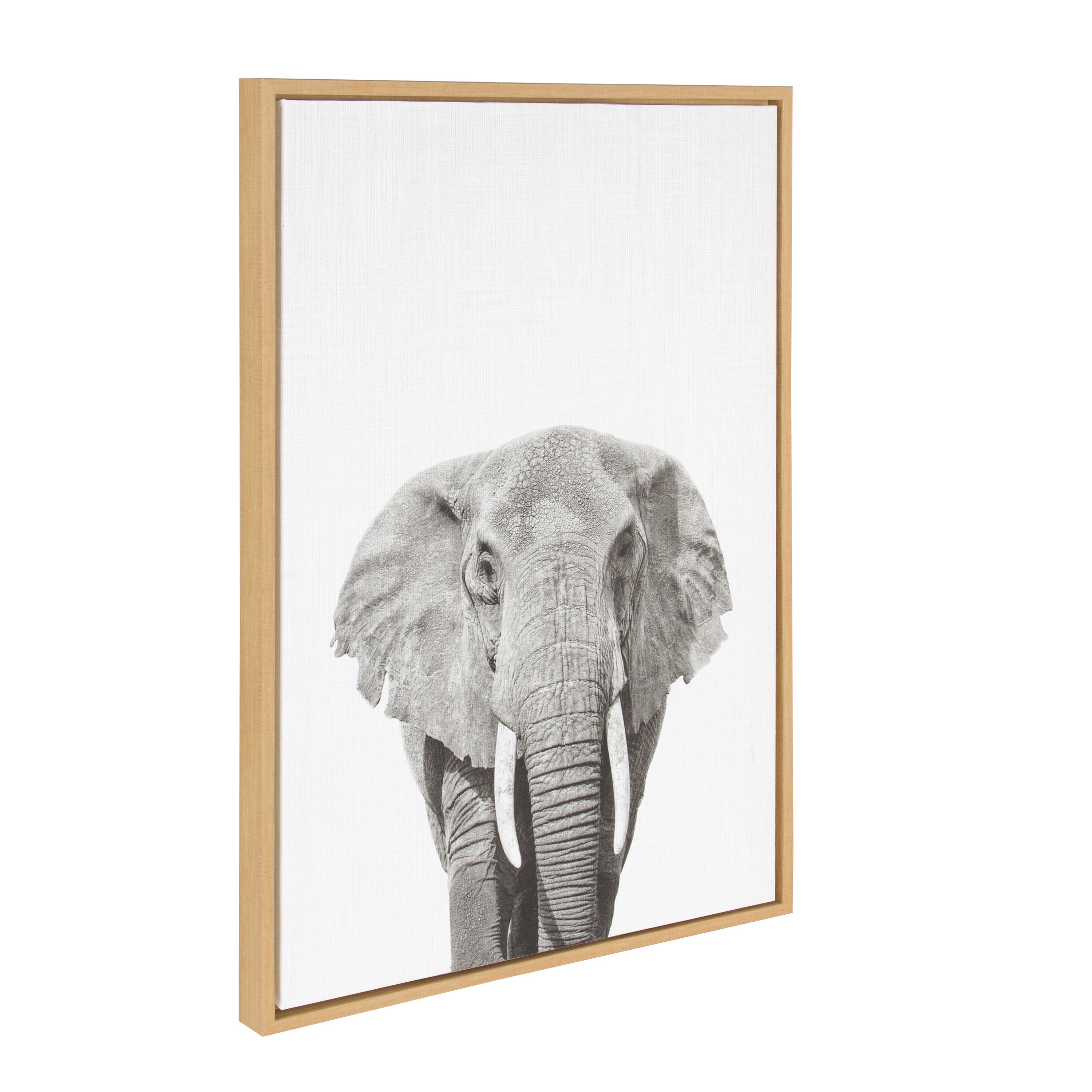 Sylvie Elephant Framed Canvas by Simon Te of Tai Prints