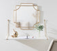Wall Mounted Desk White Gold 38x14x16 7