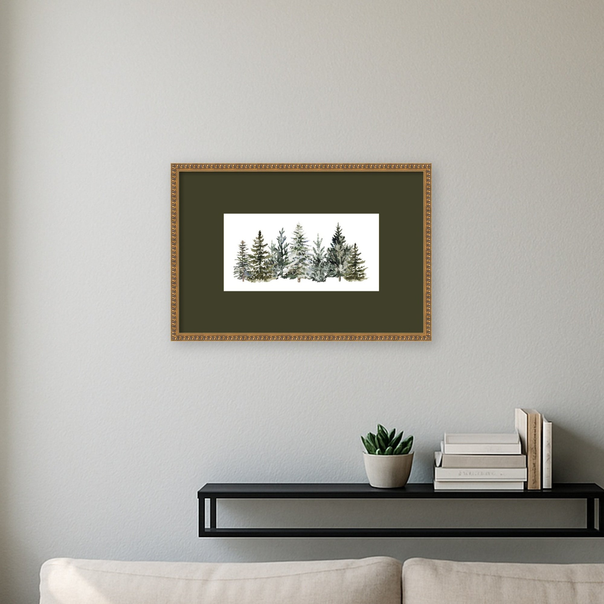 Framed Art Bradford Bead Gold 25x17 5