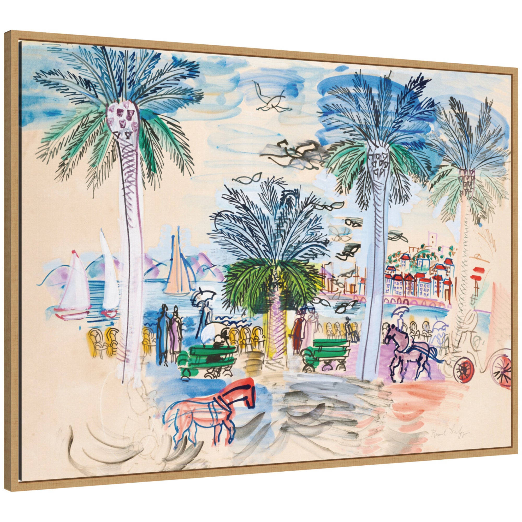 Framed Canvas 38x28 Sylvie Natural 1