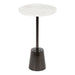 Side Table White Pewter 14x14x24 1