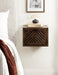 Floating Side Table Brown 16x10x12 7