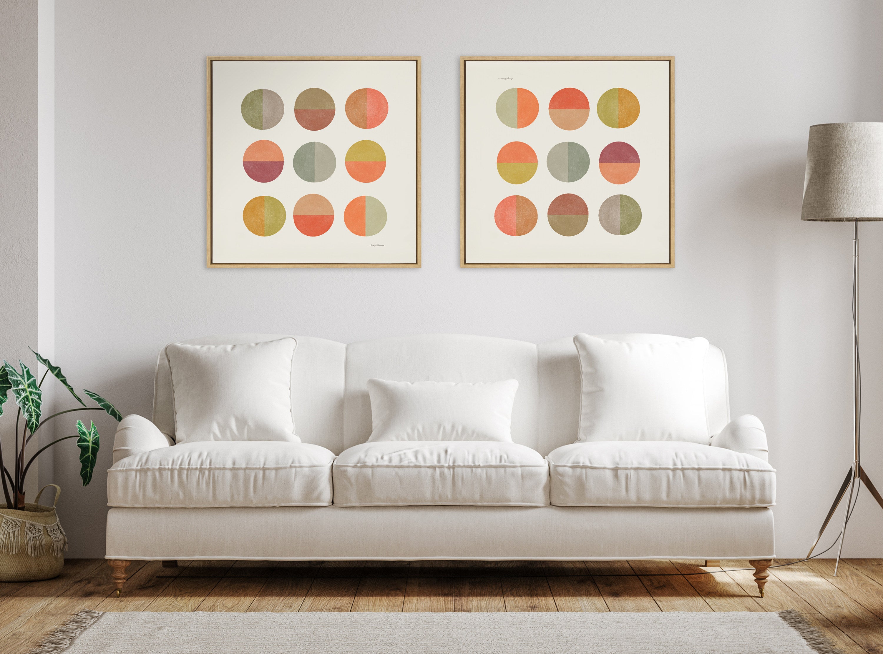 Framed Canvas Sylvie Natural 30x30 6