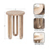 Side Table Natural Beige 14x14x20 2